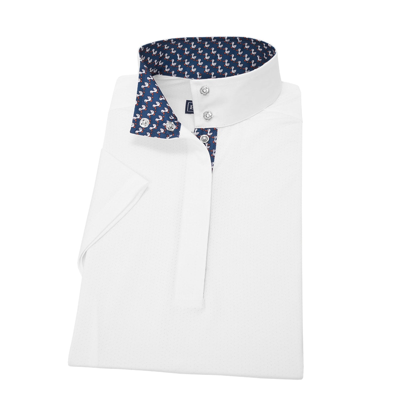 Straight Collar Short Sleeve Show Shirt
