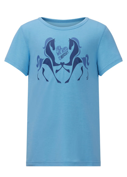 Kids’ All We Need Is Horses Tee