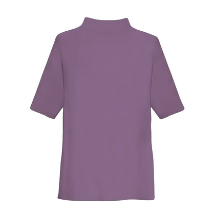 Short-Sleeve Mock Neck Sun Shirt