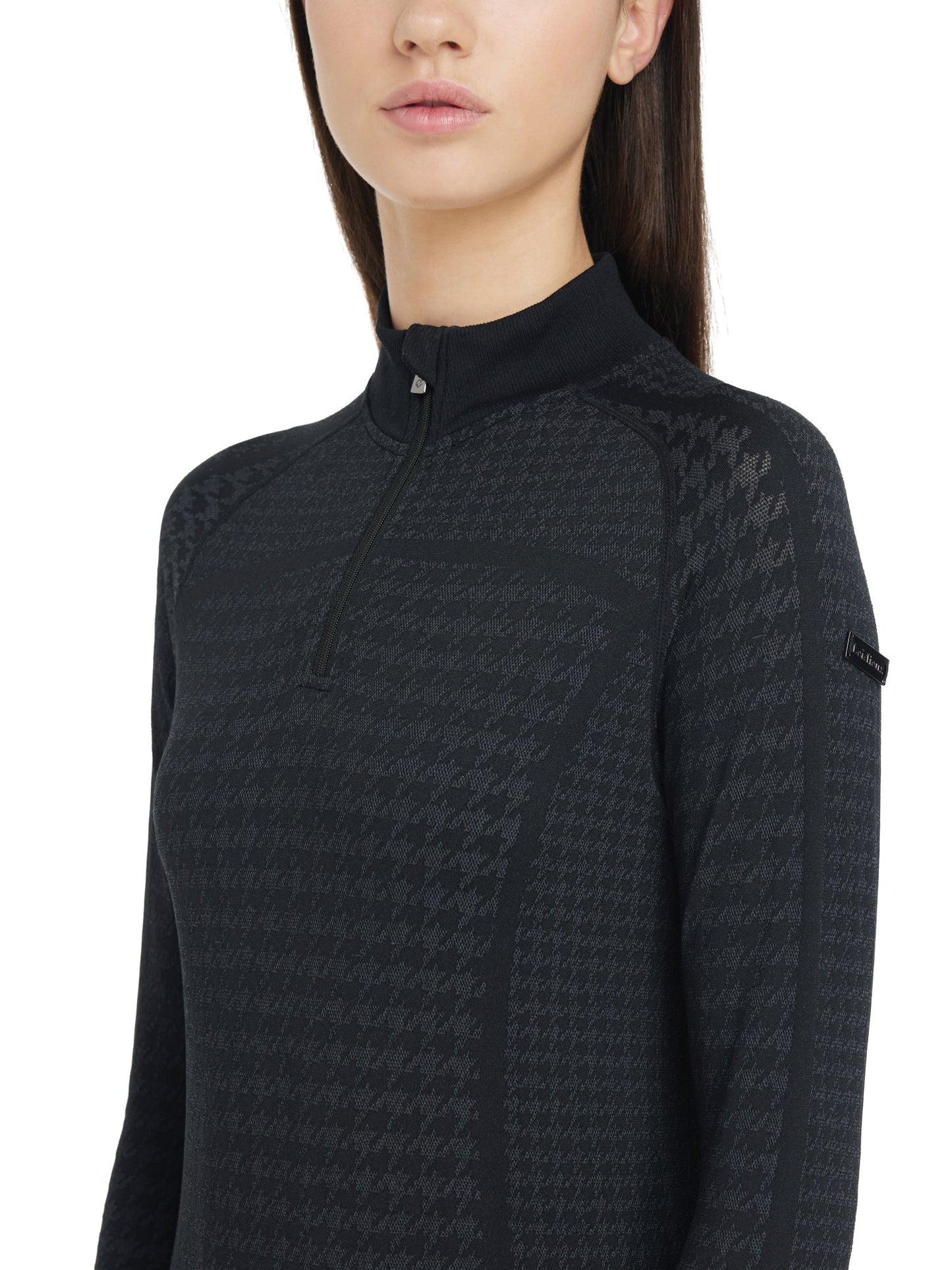 Ladies' Aspen Houndstooth Quarter-Zip Top