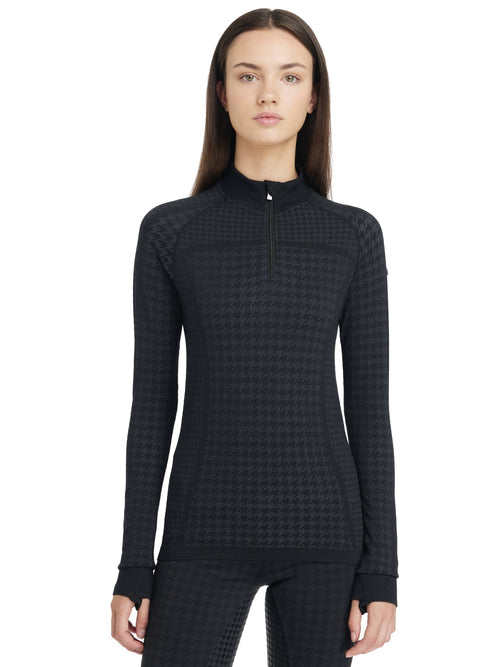 Ladies' Aspen Houndstooth Quarter-Zip Top