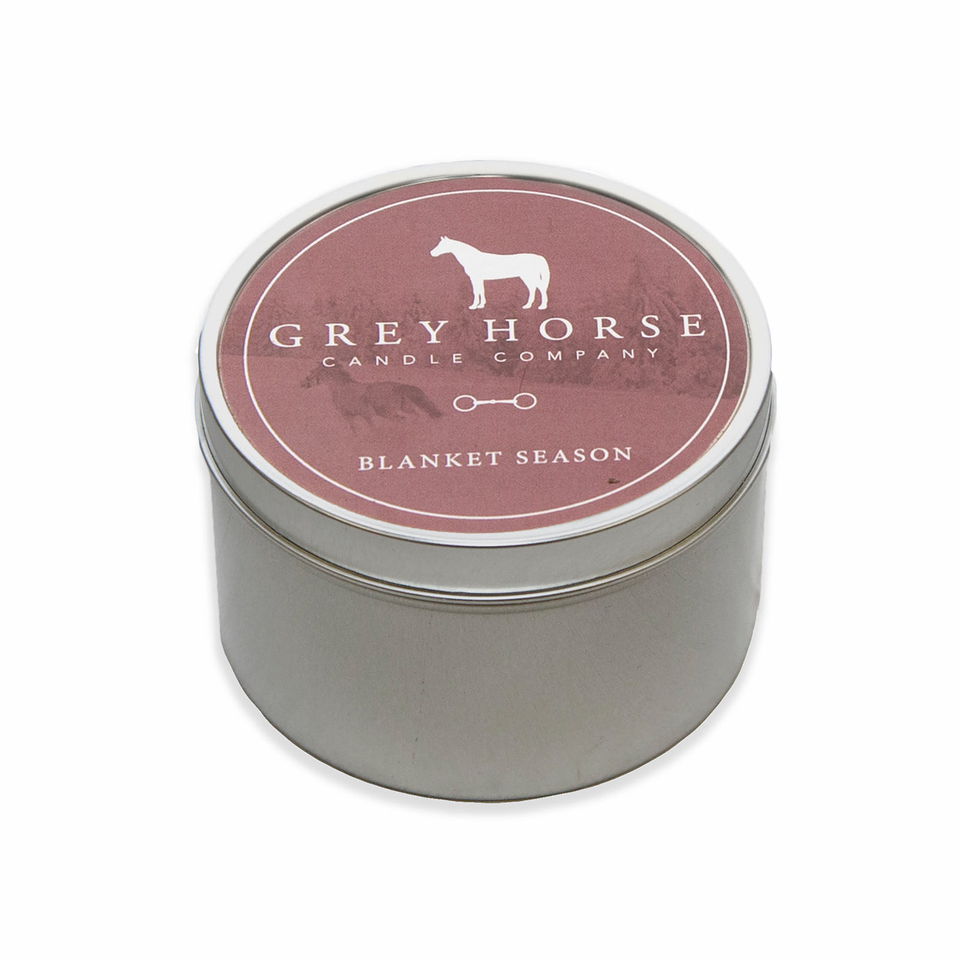 Grey Horse Candle Tin