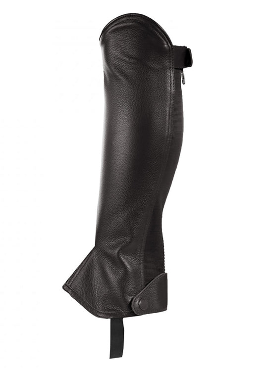 Leather Half Chaps with Elastic