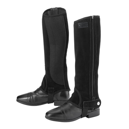 Adults’ Synthetic Suede Half Chaps with Silicone Grip Patches