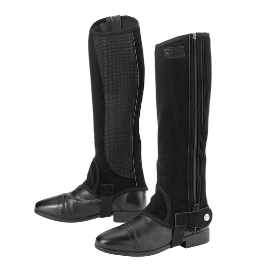 Adults’ Synthetic Suede Half Chaps with Silicone Grip Patches