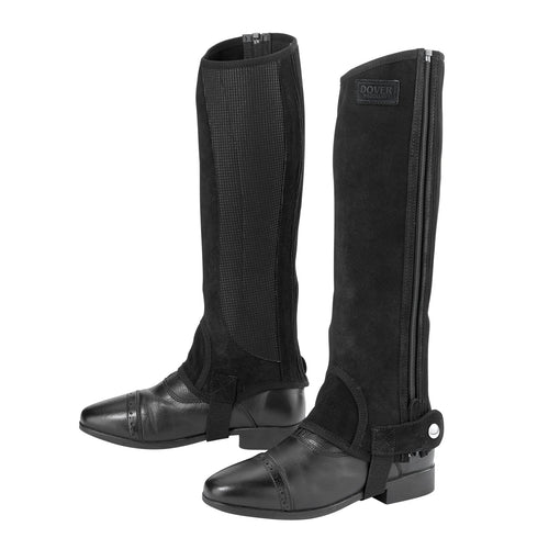 Suede Half Chaps with Silicone Grip Patch
