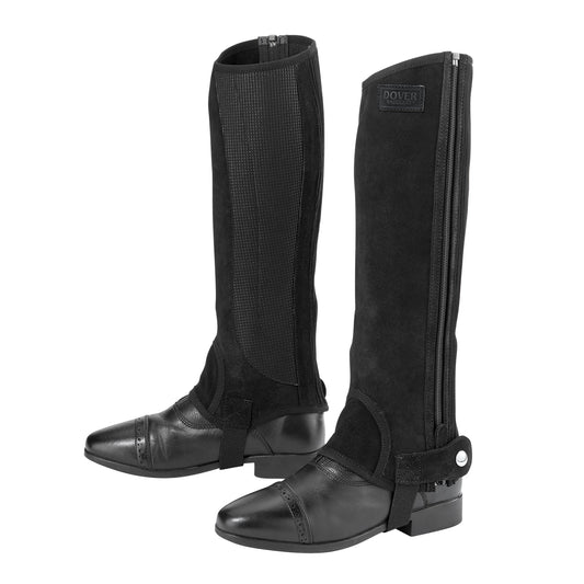 Suede Half Chaps with Silicone Grip Patch