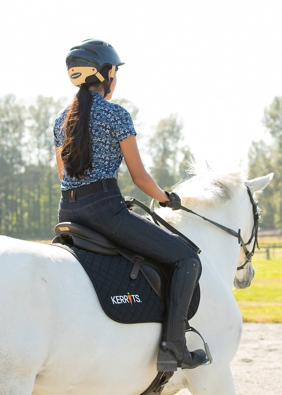 Kids’ Stretch Denim Knee-Patch Breech