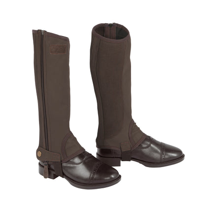 Kids’ Synthetic Suede Half Chaps with Silicone Grip Patches
