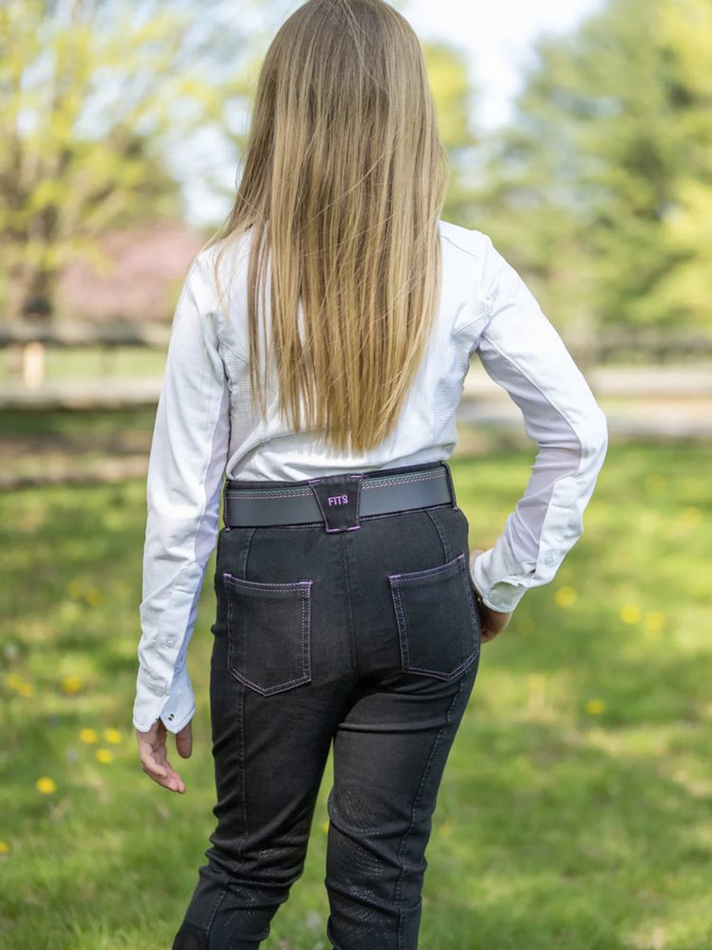 Girls’ Denim Tread Knee-Patch Breech