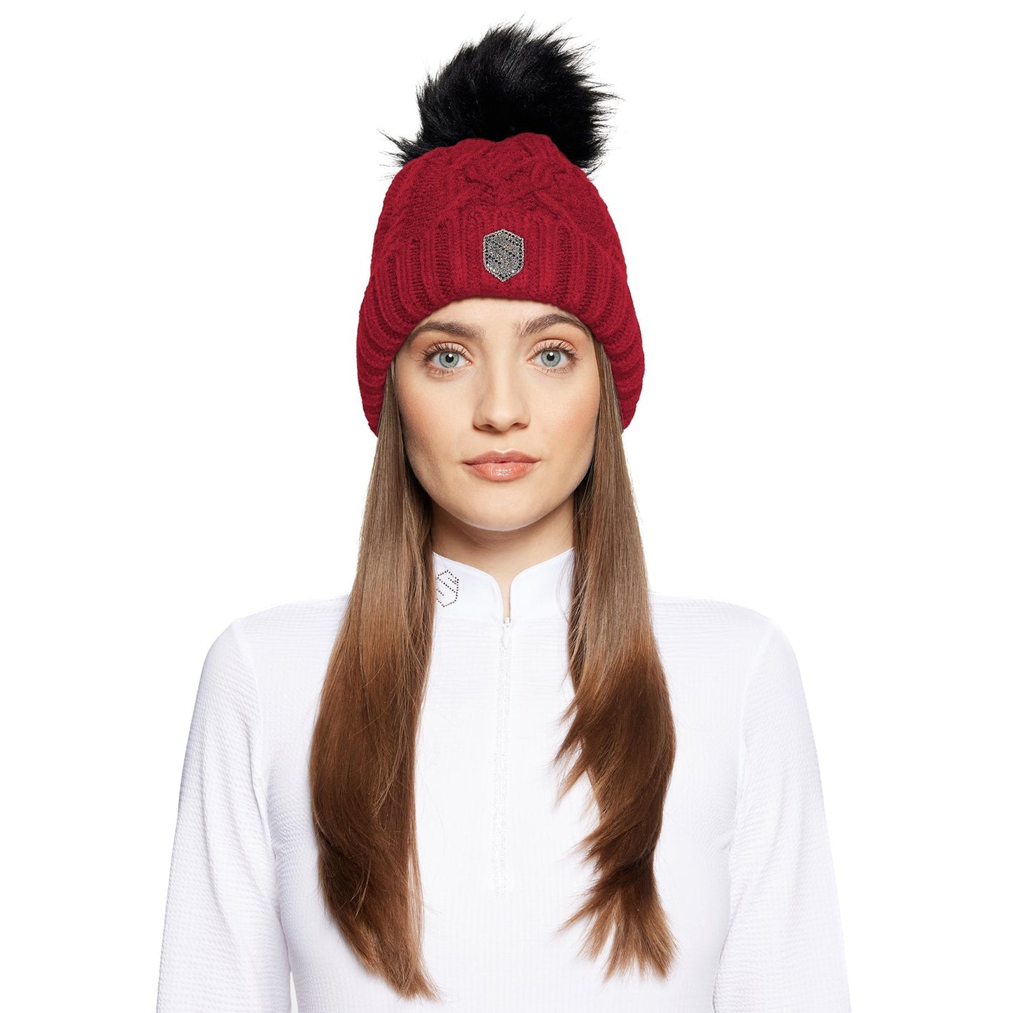 Nora Crystal Intarsia Beanie