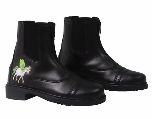 Children's Unicorn Starter Front-Zip Paddock Boot