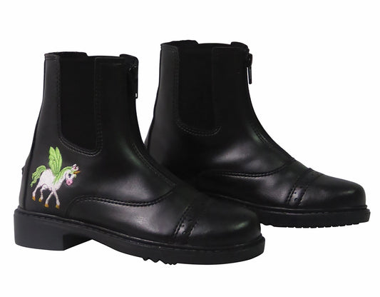 Children's Unicorn Starter Front-Zip Paddock Boot