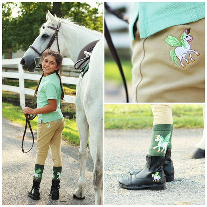 Children's Unicorn Starter Front-Zip Paddock Boot