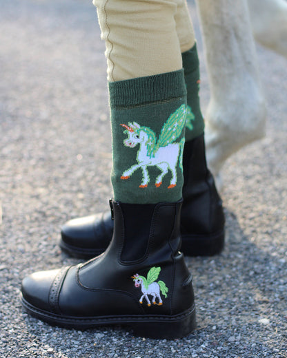 Children's Unicorn Starter Front-Zip Paddock Boot