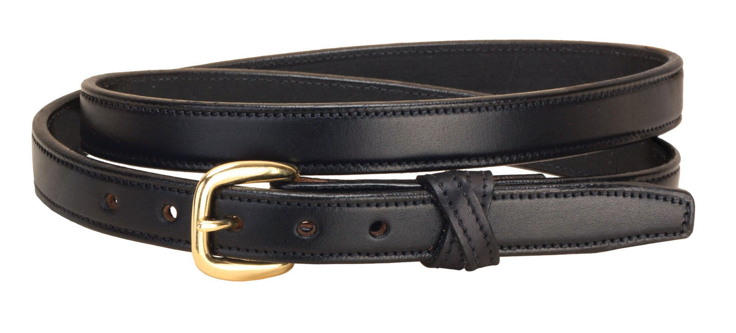 Crossed Keeper Belt with Brass Buckle