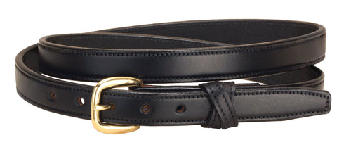 Crossed Keeper Belt with Brass Buckle