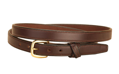 Crossed Keeper Belt with Brass Buckle