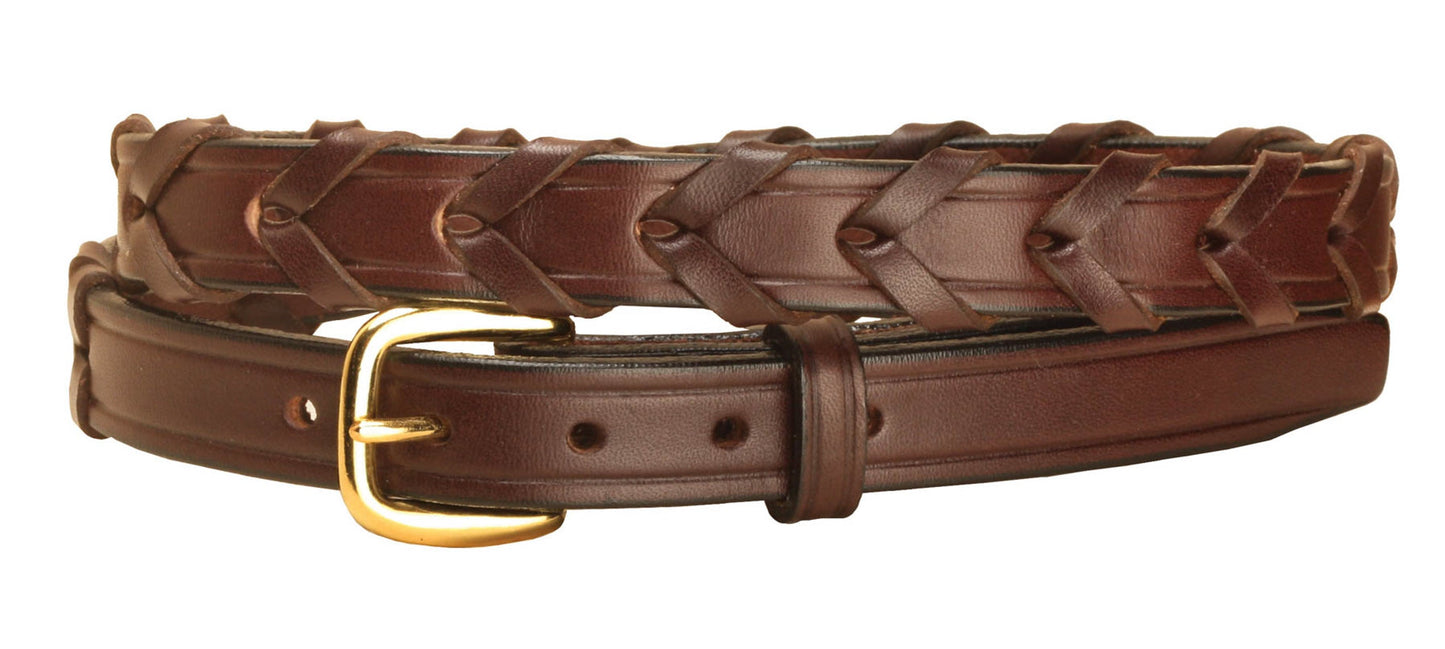 ¾" Laced Belt with Brass Buckle