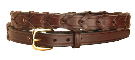 ¾" Laced Belt with Brass Buckle