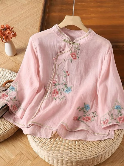 Women's Floral Embroidered Blouse