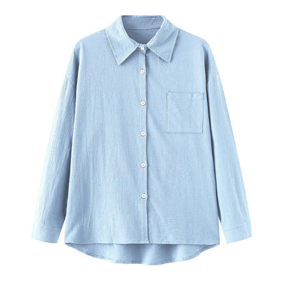 Buddha Stones 2Pcs Long Sleeve Shirt Top With Pockets Drawstring Pants Meditation Cotton Clothing Women's Set