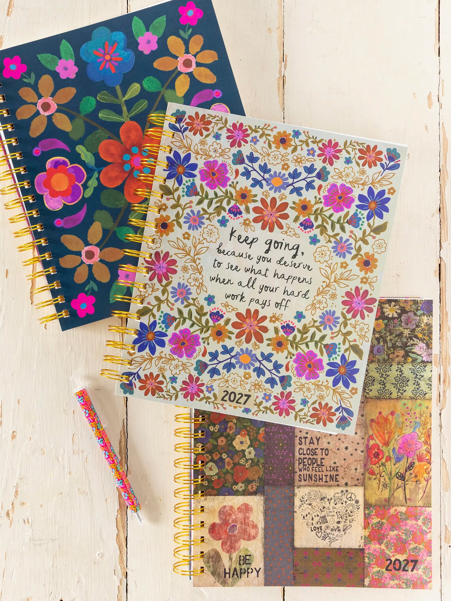 2026-27 17 Month Planner - Patchwork Be Happy
