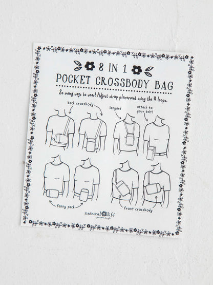 8-in-1 Pocket Crossbody - Blue Patchwork