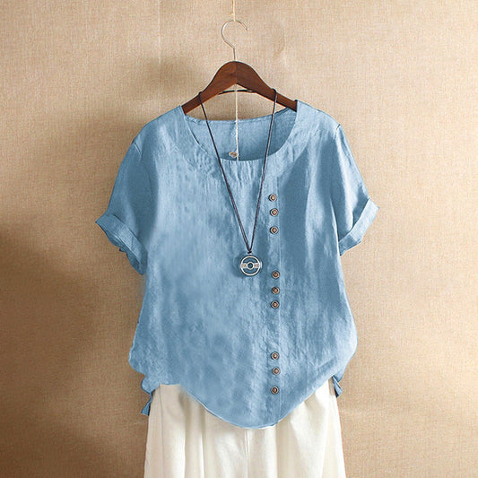 Cotton and Linen T-shirt