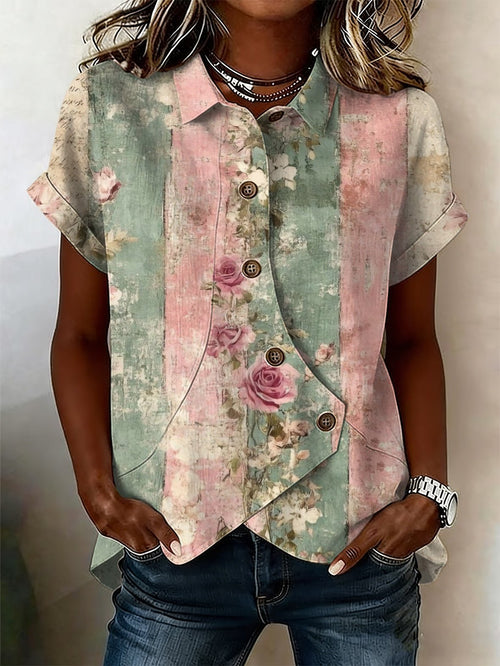 Women's Casual Cotton-Linen Spring Shirt