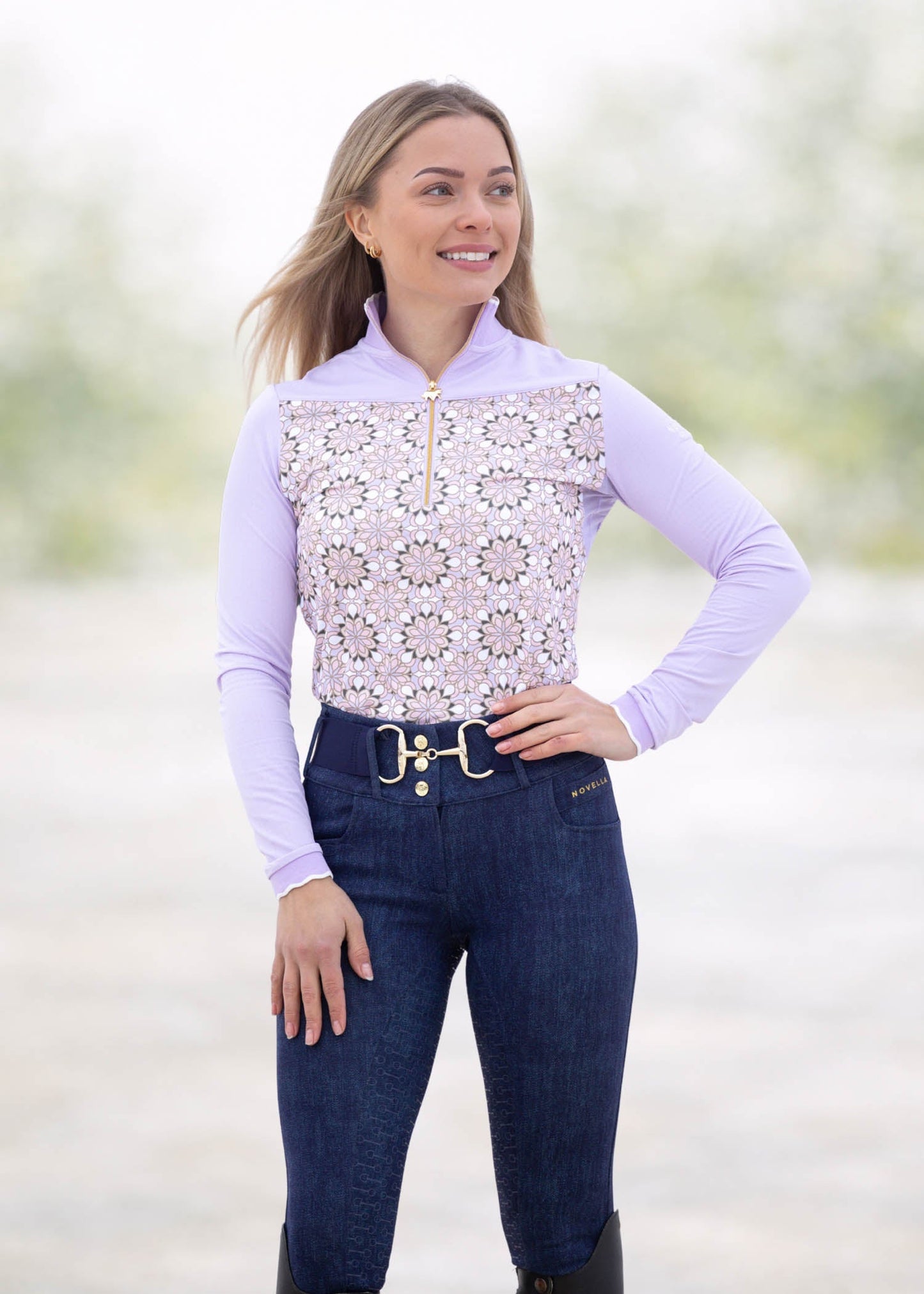 Equestrian The Faith Long-Sleeve Sun Shirt