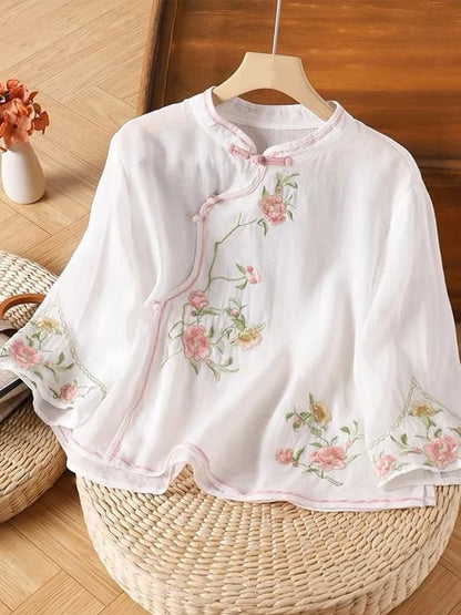 Women's Floral Embroidered Blouse