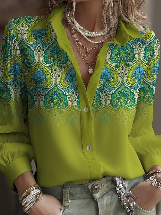 Women's Retro Western Print Comfort Shirt