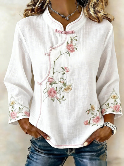 Women's Floral Embroidered Blouse