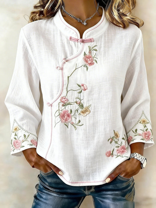 Women's Floral Embroidered Blouse