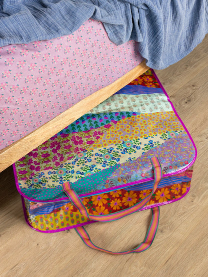 The Perfect XL Underbed Tote - Garden Waves