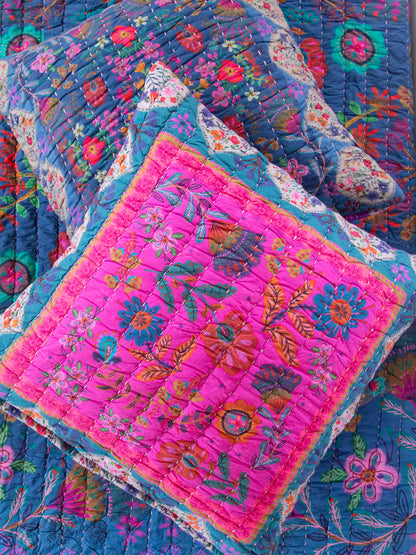 Bungalow Reversible Cotton Euro Sham - Magic Folk Garden