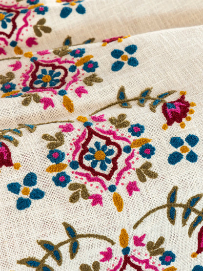Cotton Slub Tufted Shams, Set of 2 - Cream