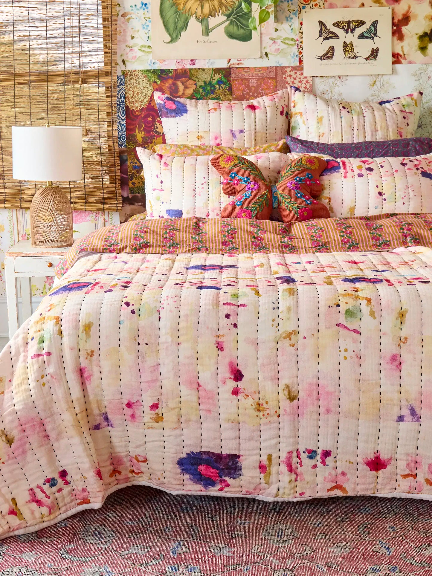 Cotton Gauze Shams, Set of 2 - Light Pink