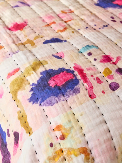 Cotton Gauze Quilt - Light Pink