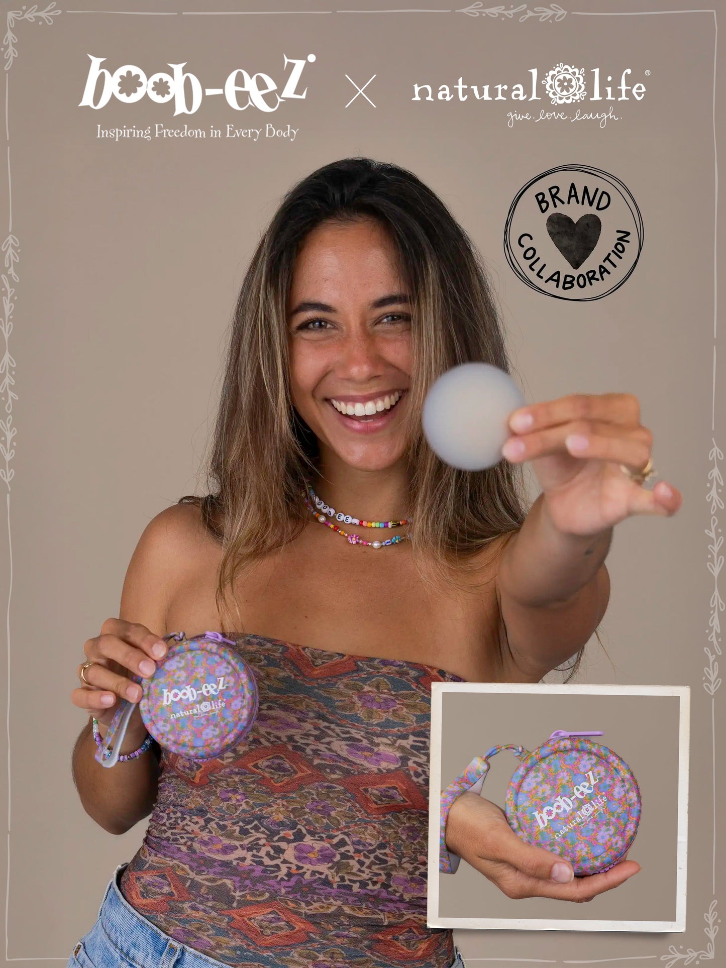 Boob-eez® x Natural Life Deluxe Duo Nipple Cover - Medium