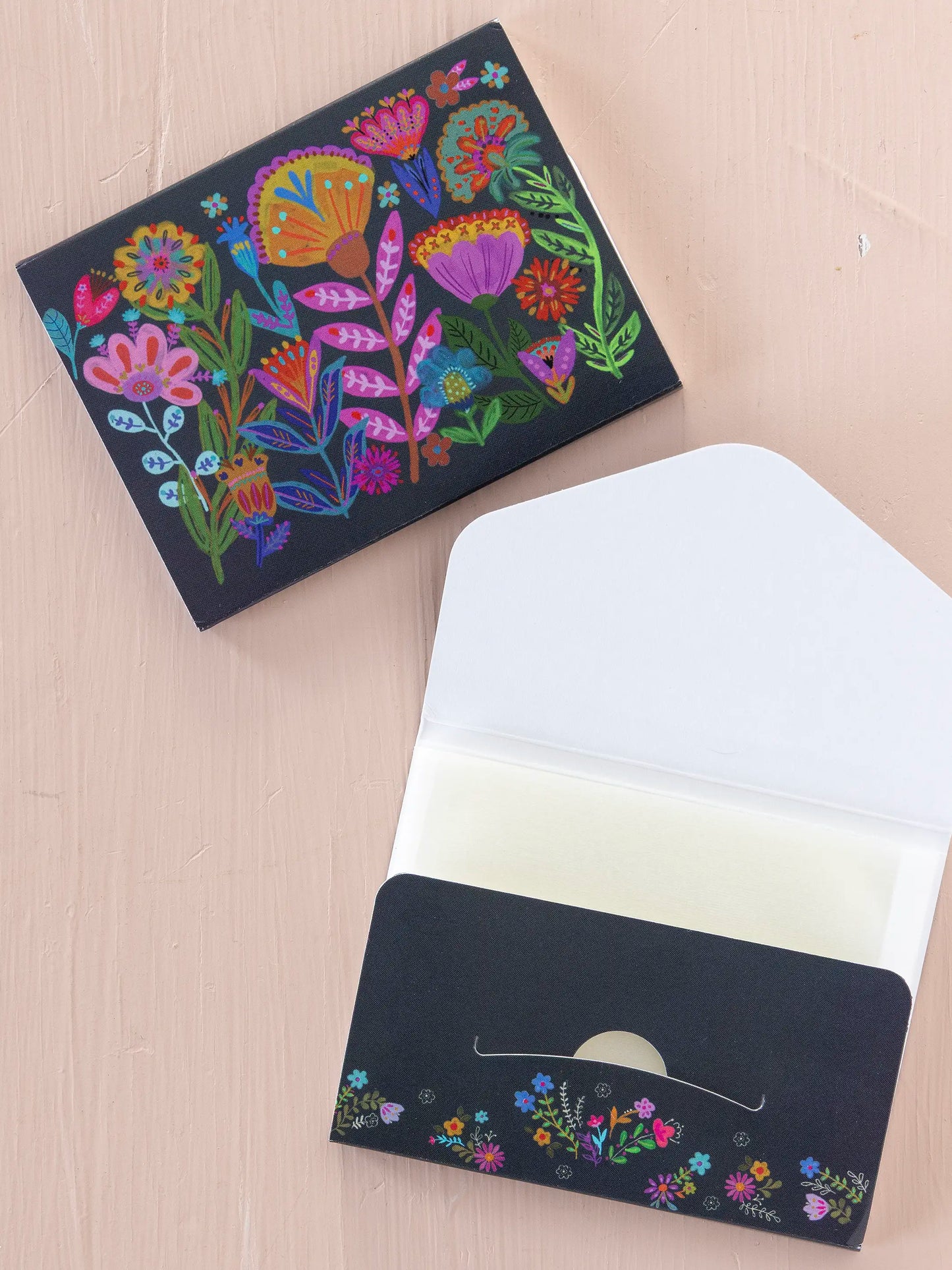 Pocket Lint Pack, Set of 2 - Navy Folk Flower