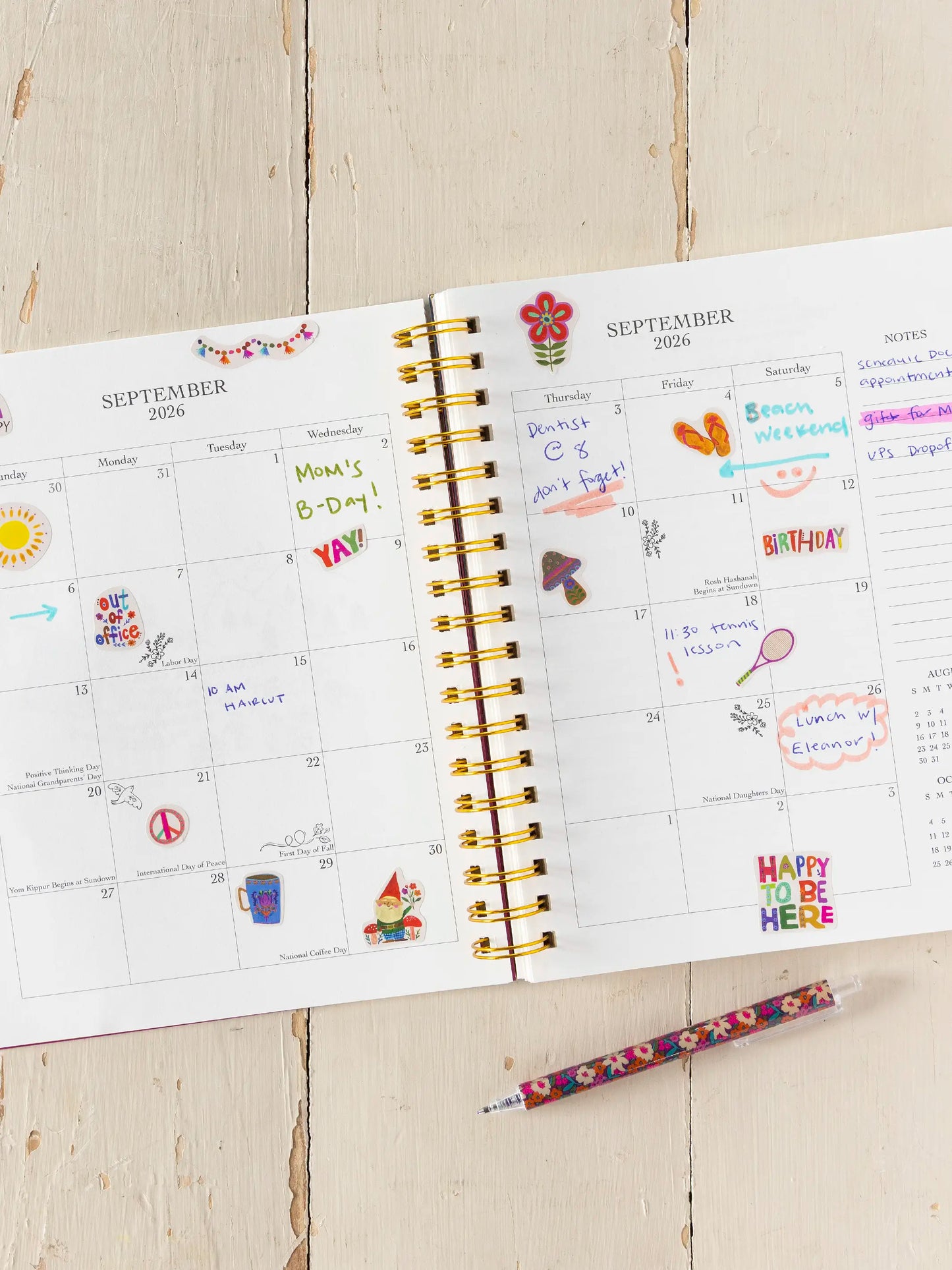 2026-27 17 Month Planner - Patchwork Be Happy