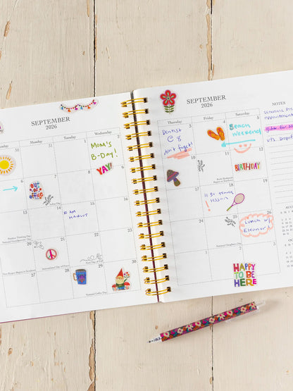 2026-27 17 Month Planner - Patchwork Be Happy
