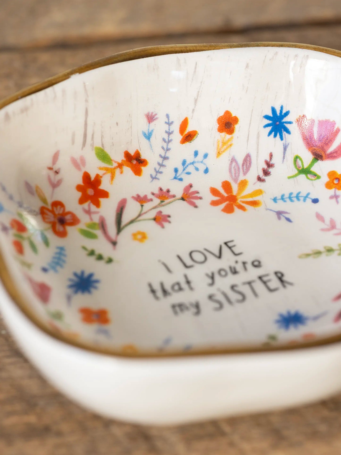 Antiqued Trinket Bowl - Friend