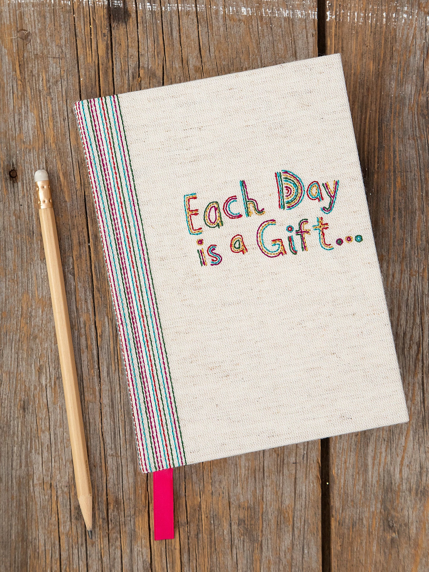 Embroidered 5 Year Daily Journal - Each Day Is A Gift