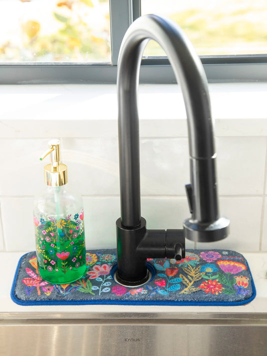 Reversible Faucet Sink Mat - Burnt Orange
