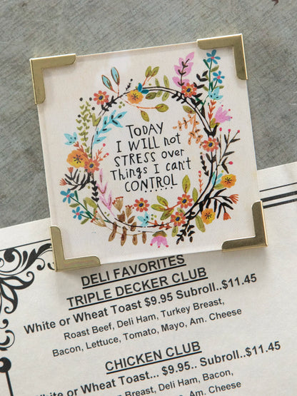 Corner Magnet Keepsake - Today I Will Not Stress