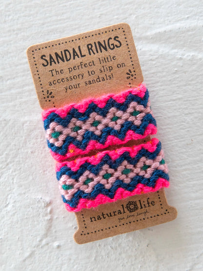 Sandal Rings, Set of 2 - Pink