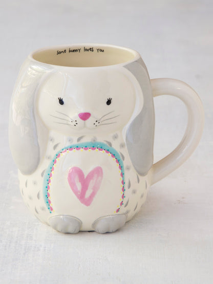 Folk Art Coffee Mug - Bonnie The Bunny